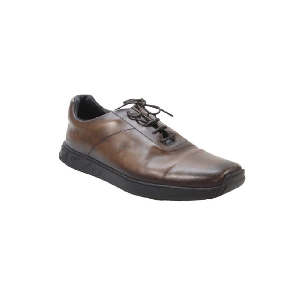 Berluti Mens Leather Lace Up Oxford Dress Shoes Brown Size 10